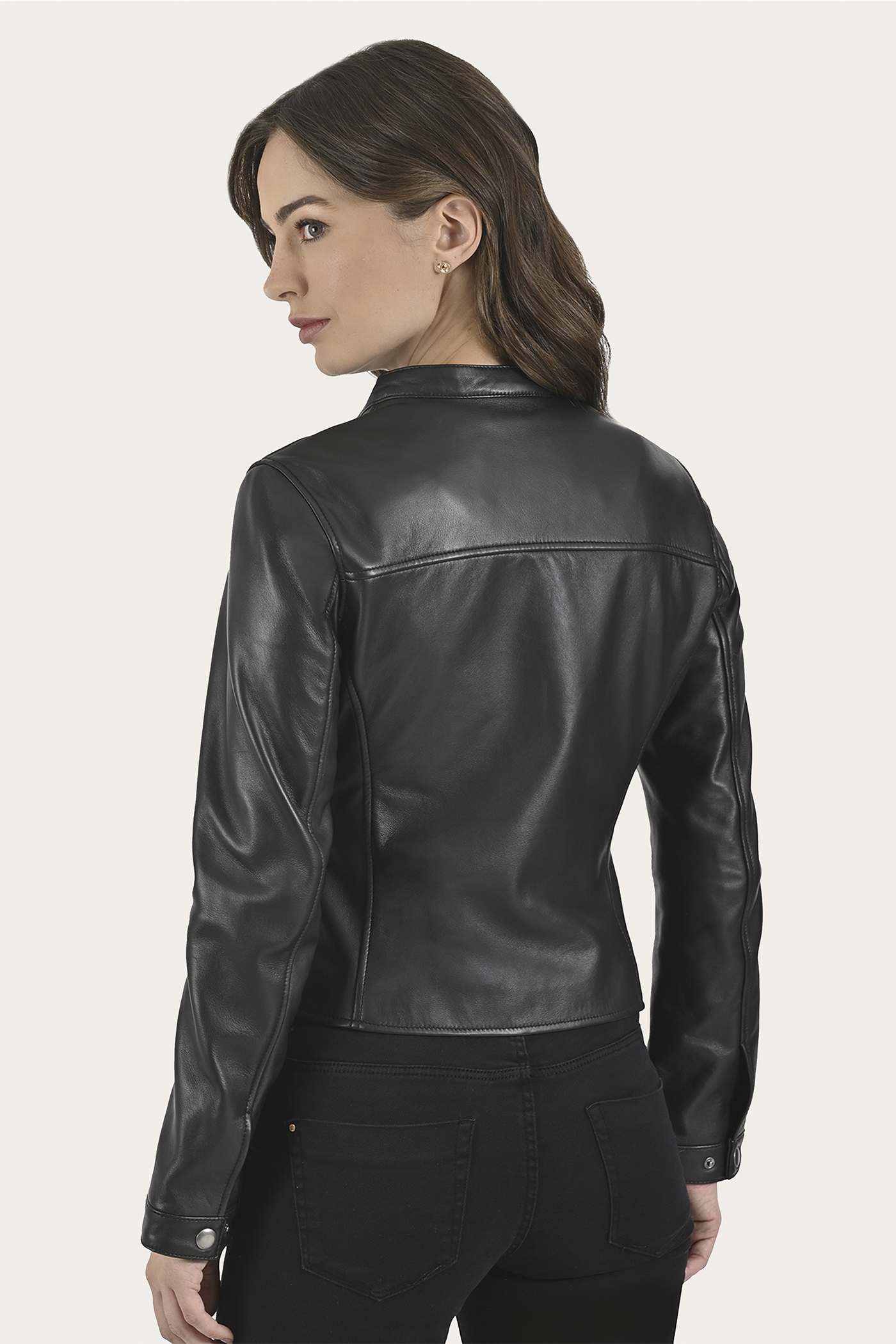 Heathe Leather Jacket - Image 2