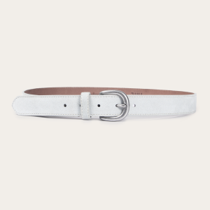 30mm Suede Belt W/ Contrast Stitching