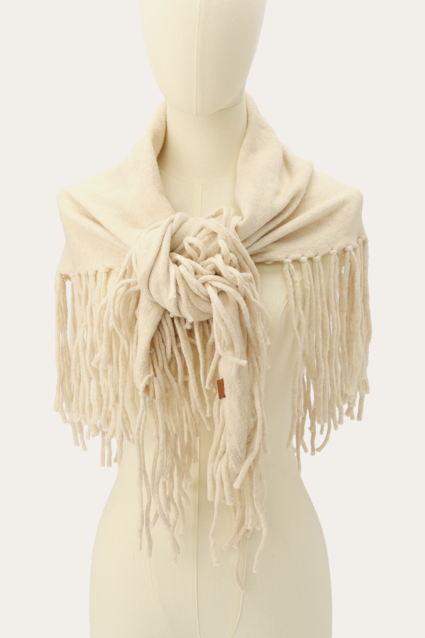 Long Fringe Triangle Scarf - Image 4